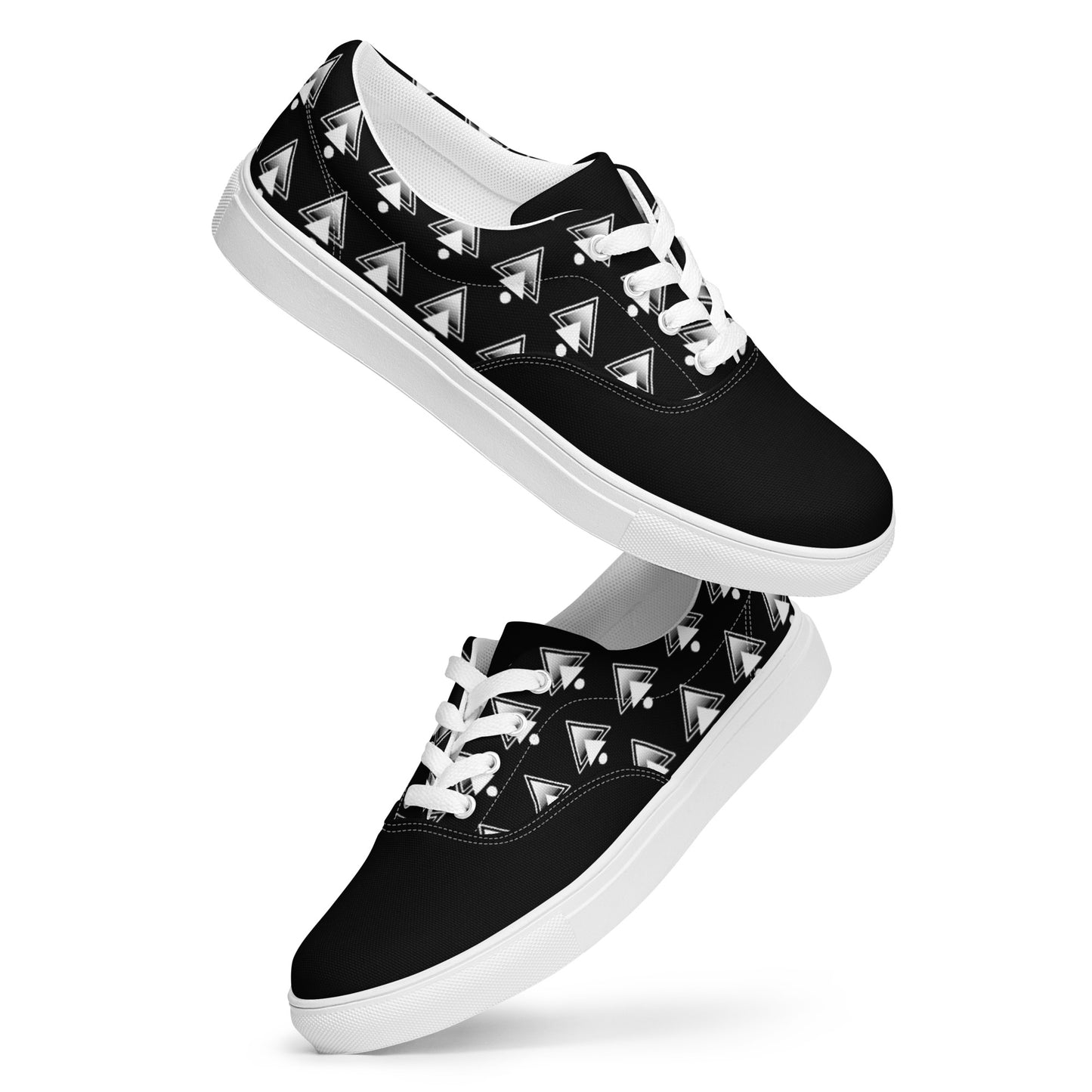Refraction lace-up canvas shoes
